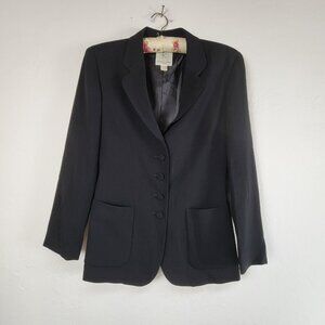 Kumikyoku Women's Single-Breasted Notch Lapel Lined Casual Suit Blazer Black 1